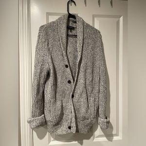 Express Grey Cardigan Sweater Full Button